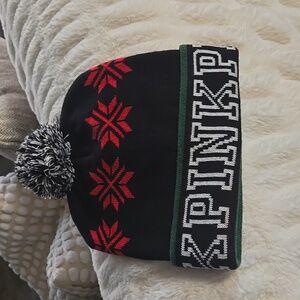 NWOT! Victoria Secret PINK beanie w/ pom pom